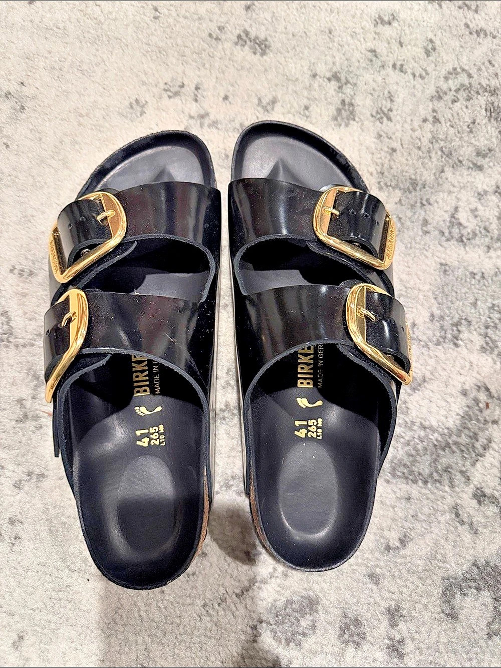 Birkenstock Arizona Big Buckle Leather Sandals Black US 11